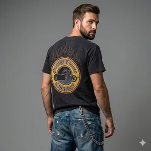 ​Vintage Orange County Choppers Tee Black L Biker Graphic Y2K Faded